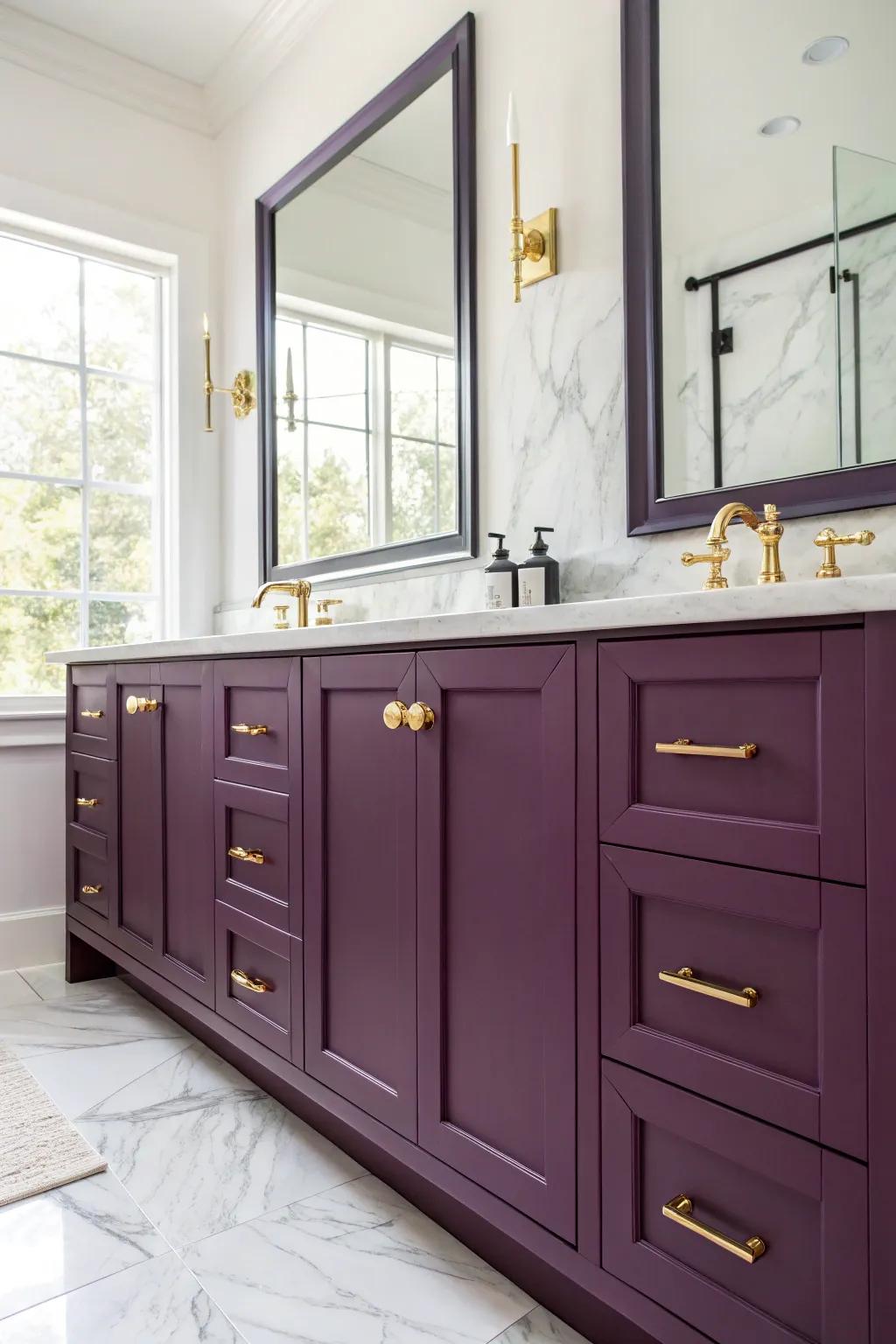 Dark violet adds drama and sophistication.