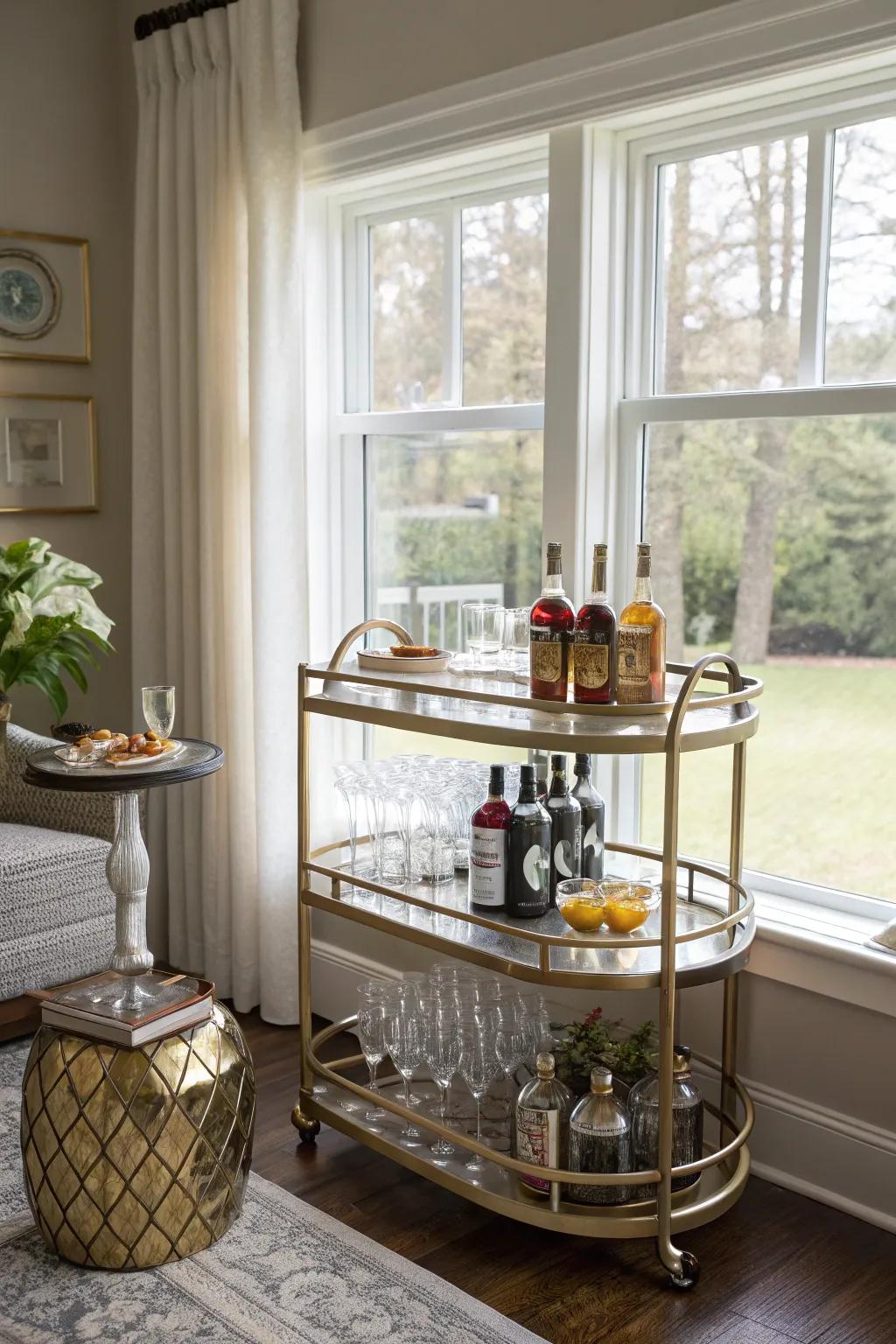 A rolling station offers a touch of elegance combined with efficiency into your window sector.
