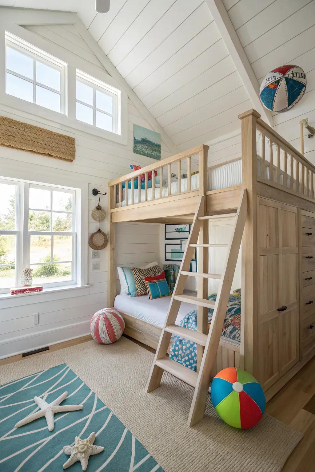 Add adventure with a ladder and staircase mix.