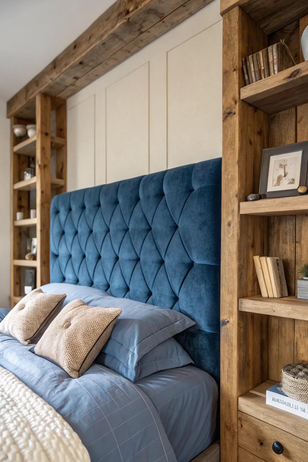 Integrate textures like fabric and wood for a rich, layered bedroom appearance.