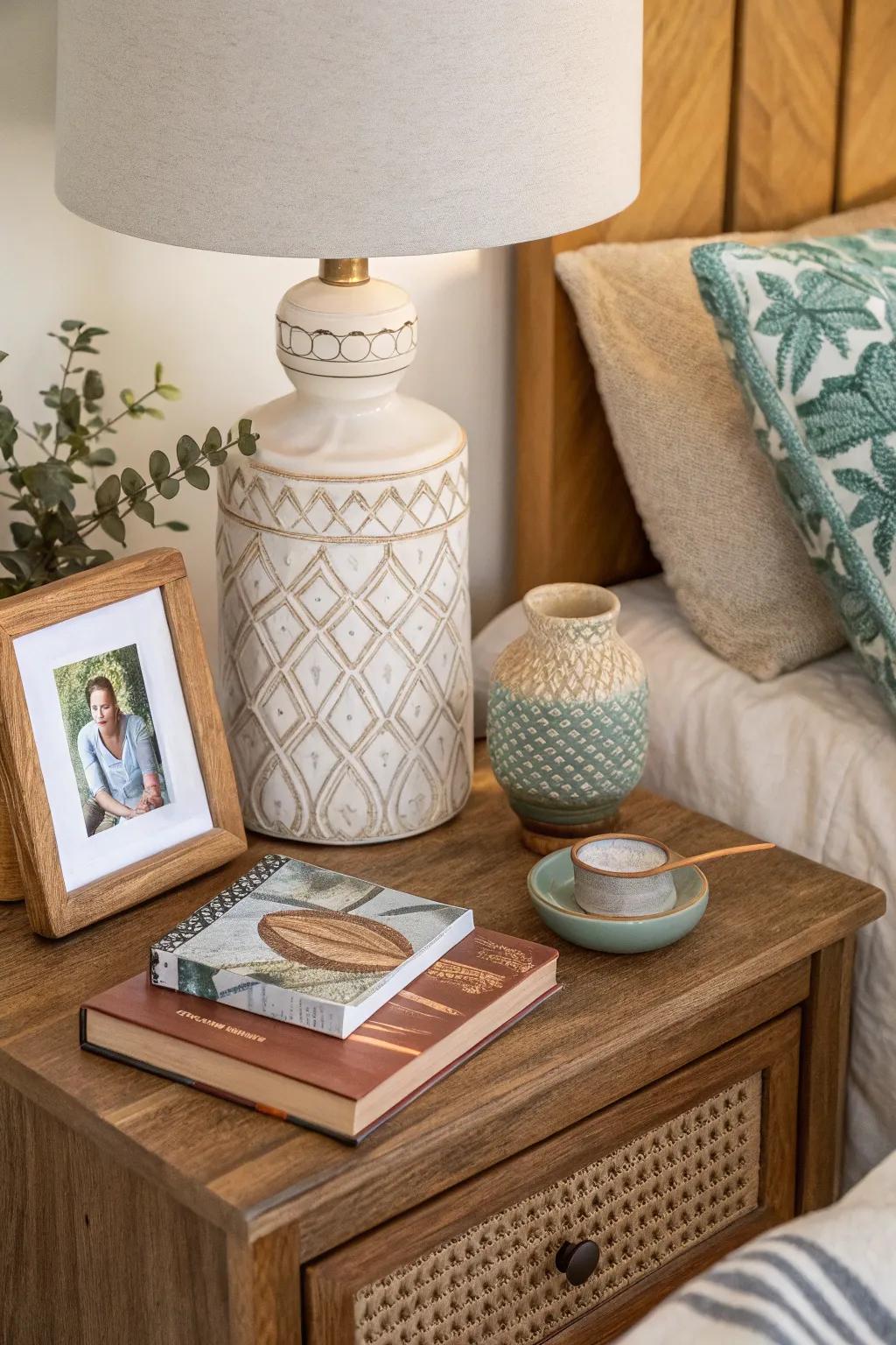 Varied textures create depth and intrigue.