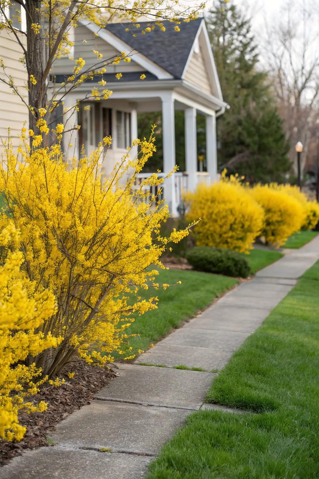 'Goldfinch' forsythia brings a burst of sunshine in spring.