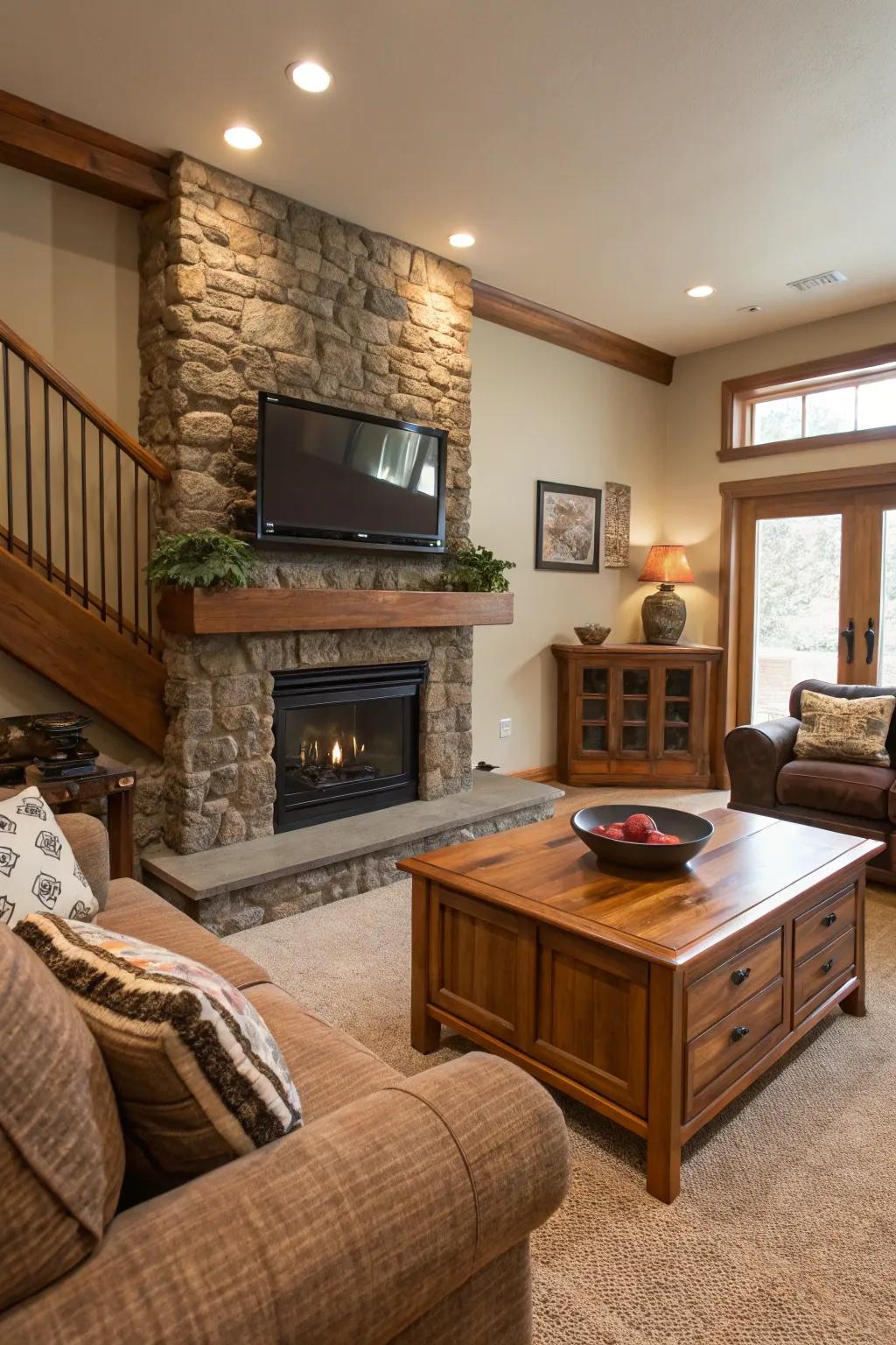 Textures add depth and interest to a living room.