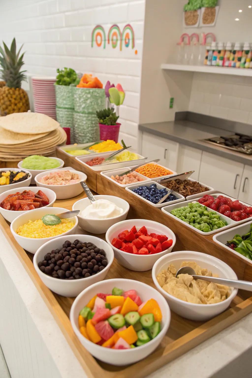 Interactive food stations offering enjoyment and flavor