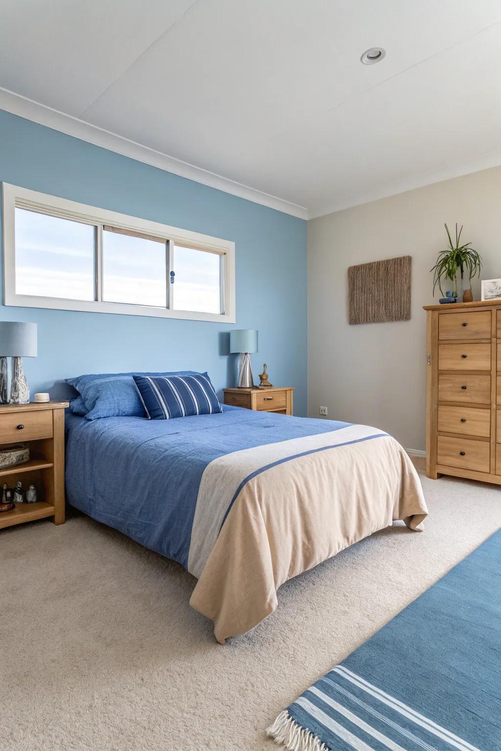 A clean and restful space is possible with simple decor.