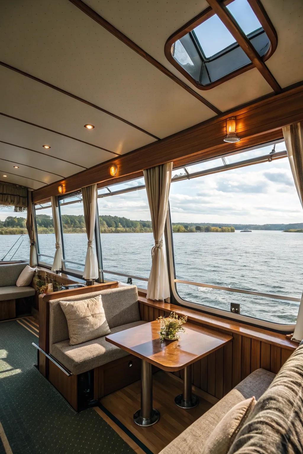 Windows that bring in natural light and offer stunning views.