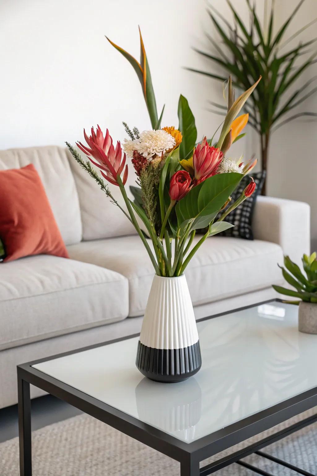 Minimalist bouquet with simple elegance.