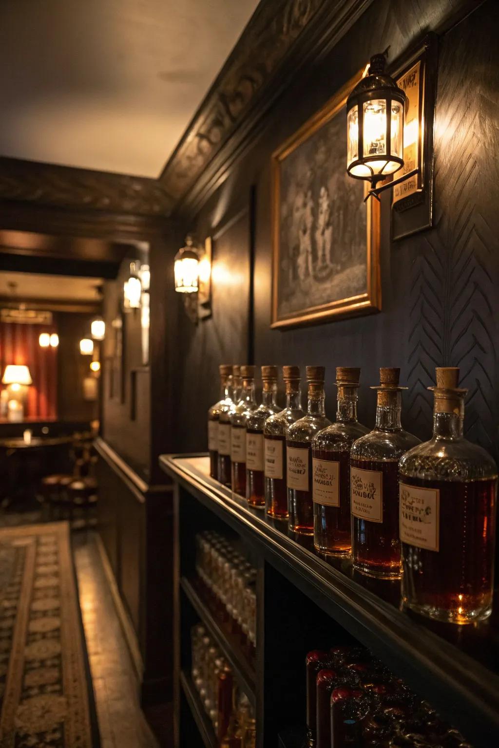 A hidden bar chamber adds an element of surprise to your home.