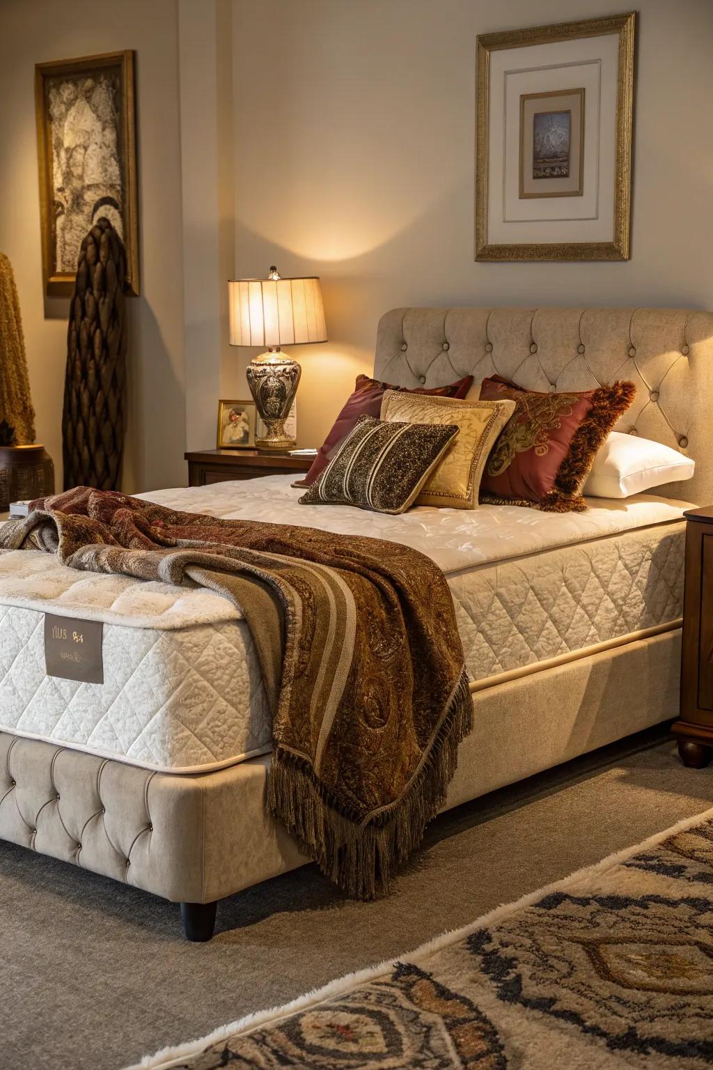 Plush textiles improve comfort and style.