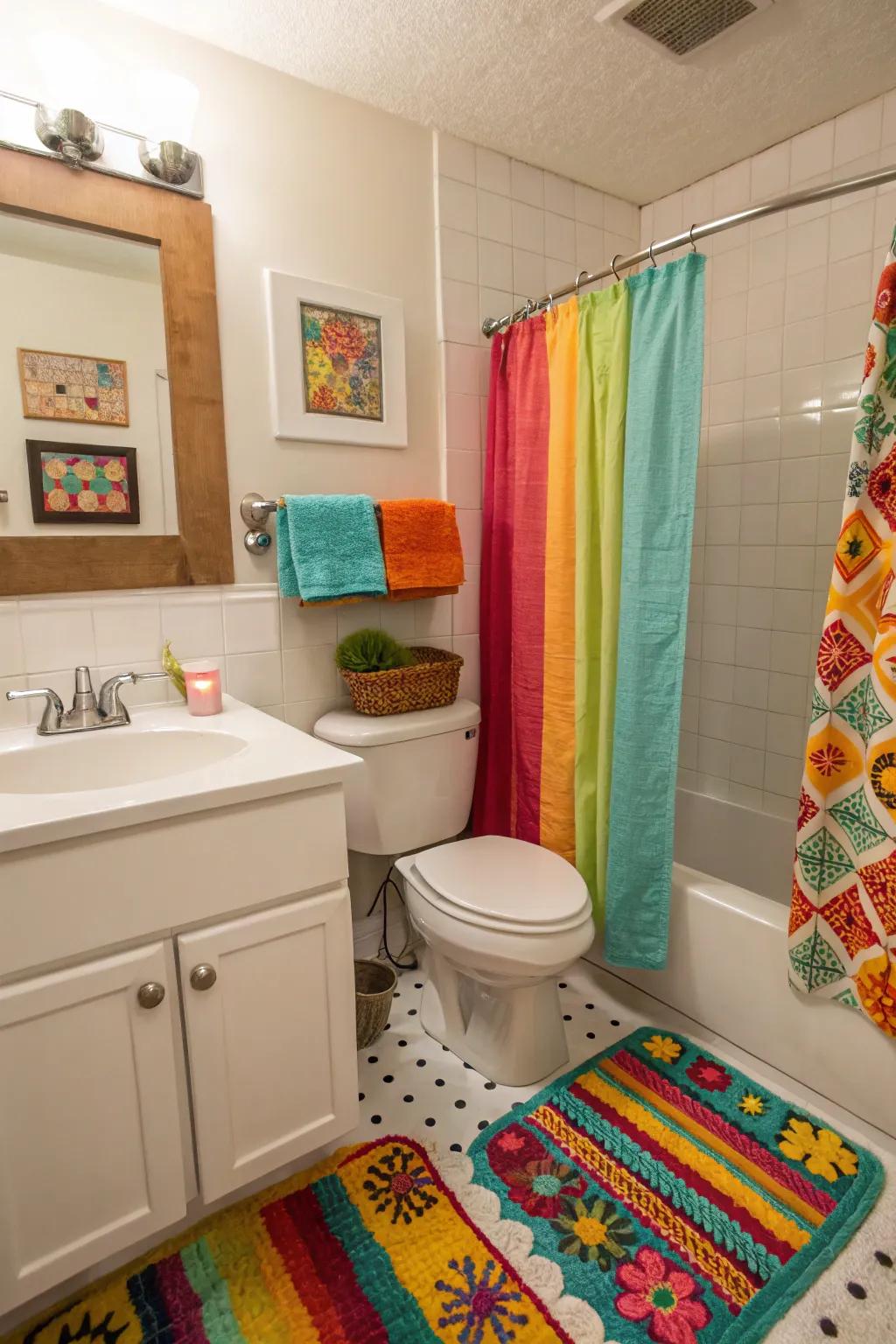 A splash of color can refresh and energize your bathroom.
