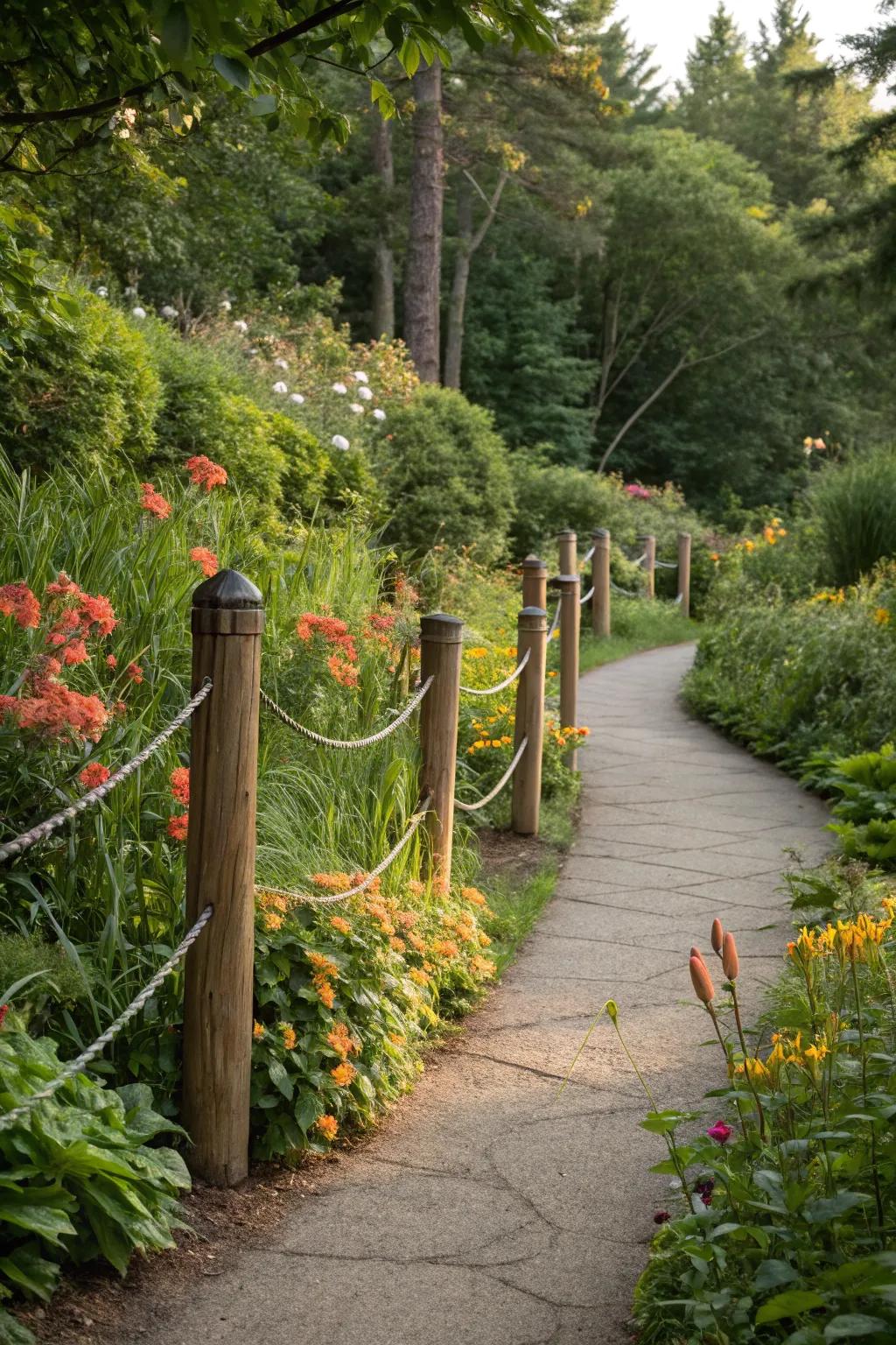 Creative corner posts in a wire fence