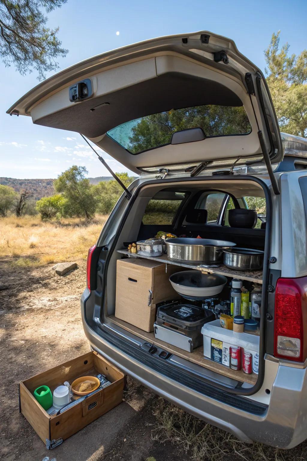 Use your space creatively by using your vehicle.