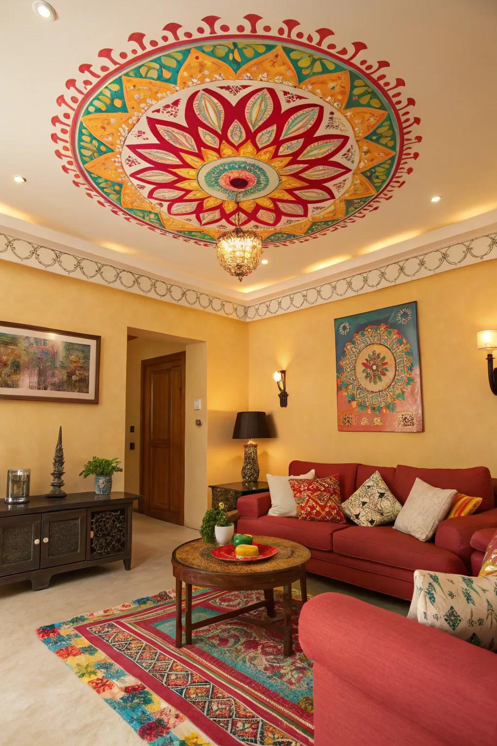 Colorful medallions make a bold statement.