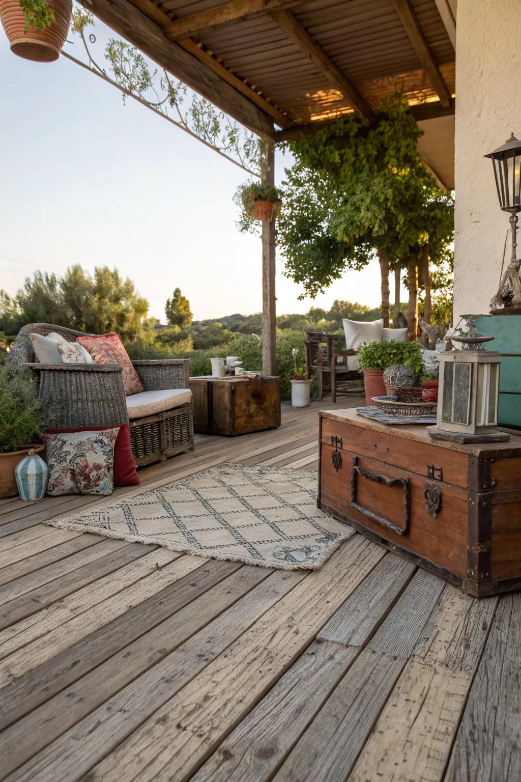 Rustic charm offered by reclaimed pallet wood.