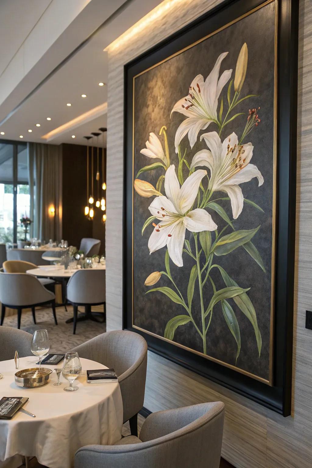 Floral art with spiritual meaning revitalizes and elevates any interior.