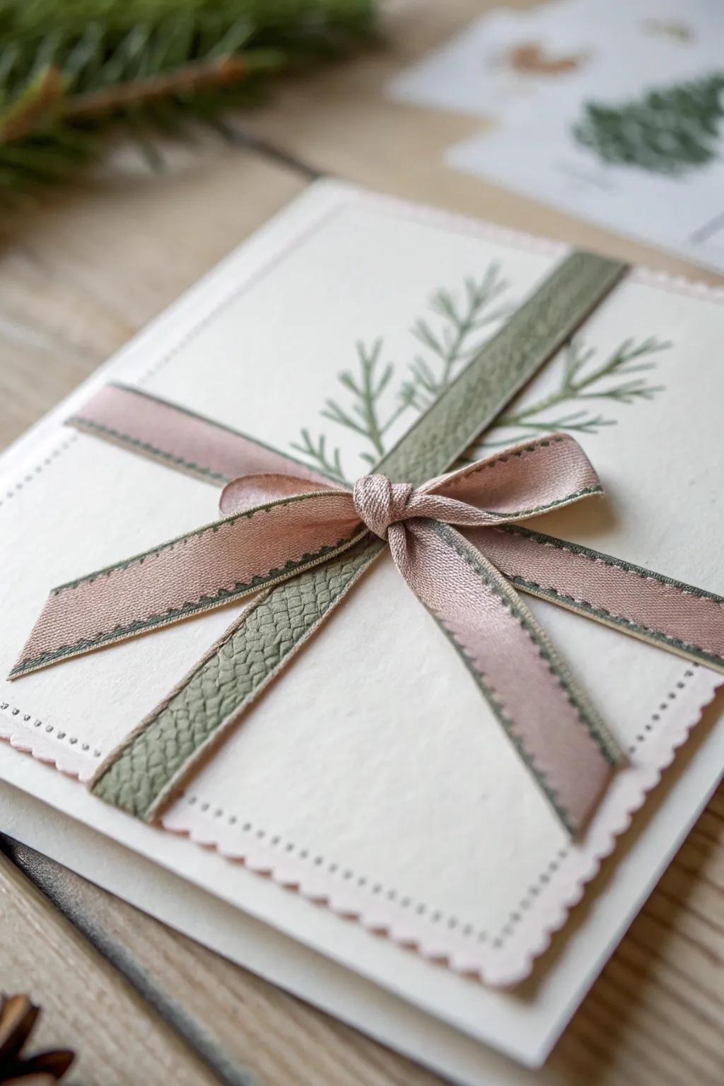 Improve your holiday greetings with the charm of textile and string details. 🎀✨ #HandmadeWithLove