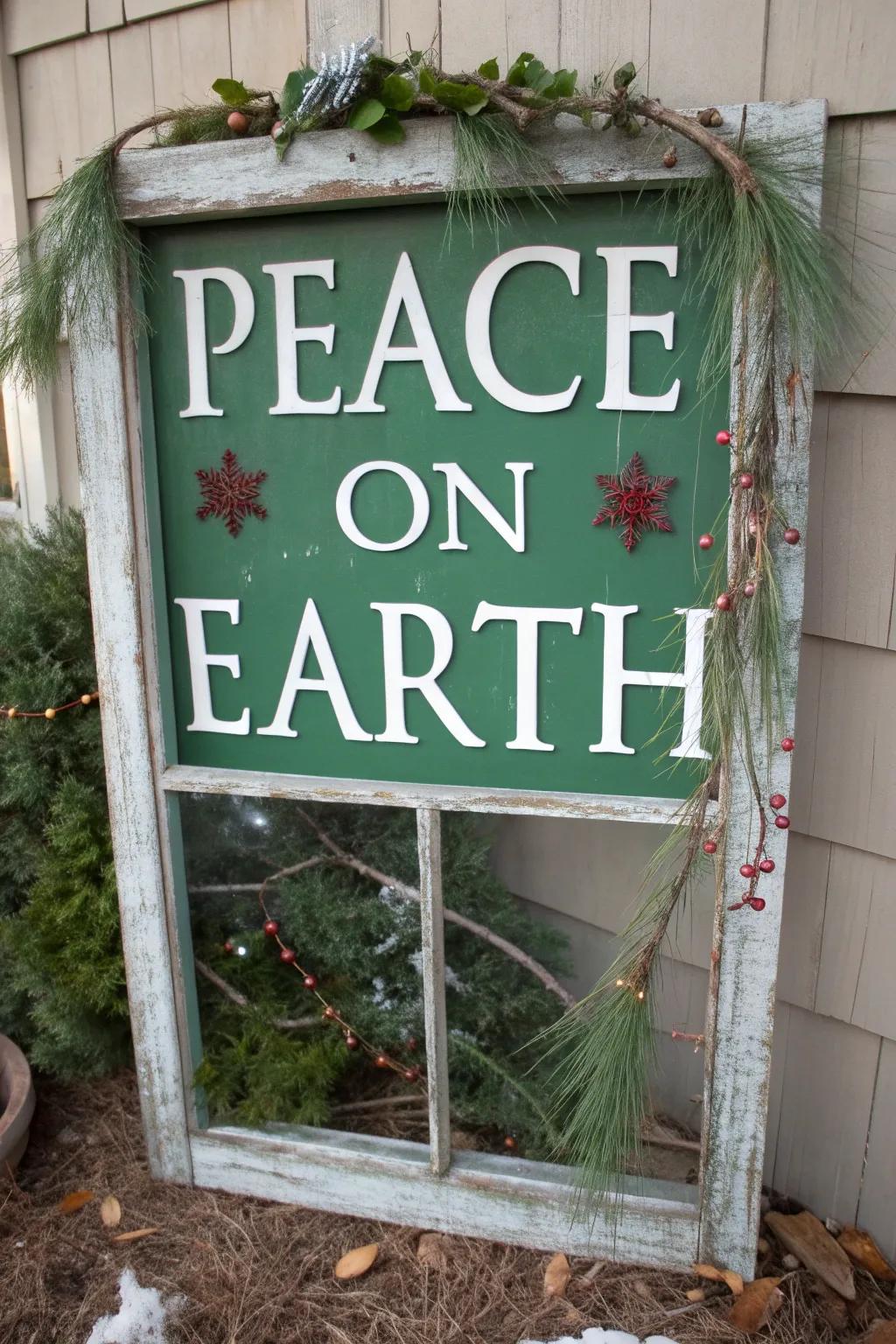 Go green with an eco-conscious Christmas placard.
