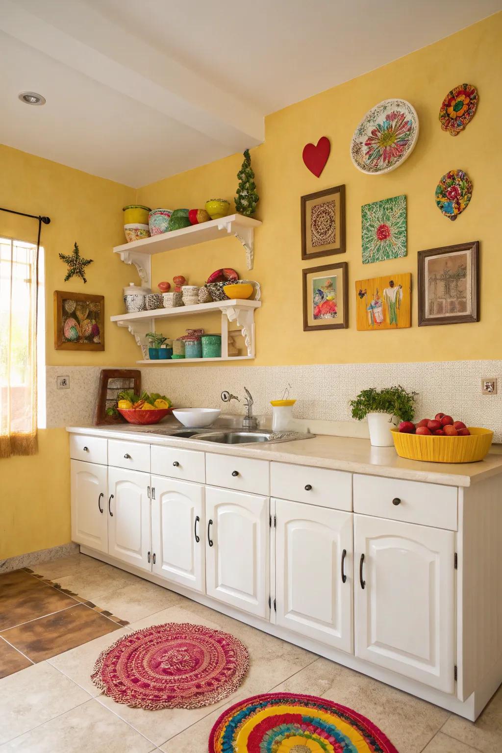 Sandy gold includes cheerful warmth.