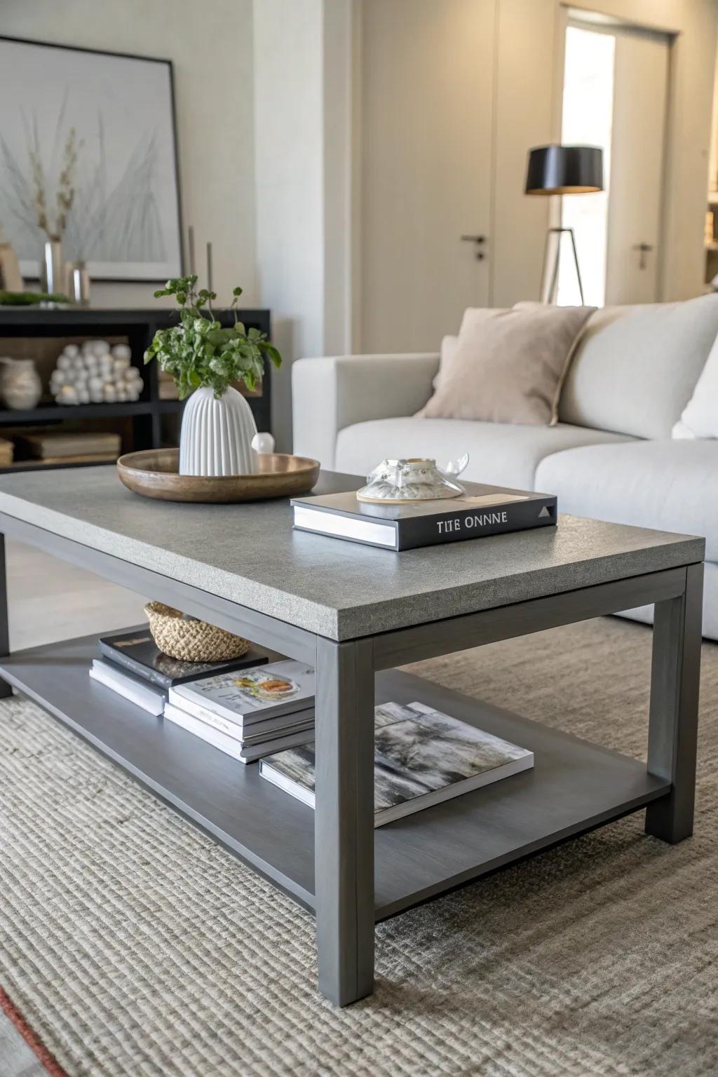 Gray tones deliver a sophisticated and calm atmosphere.