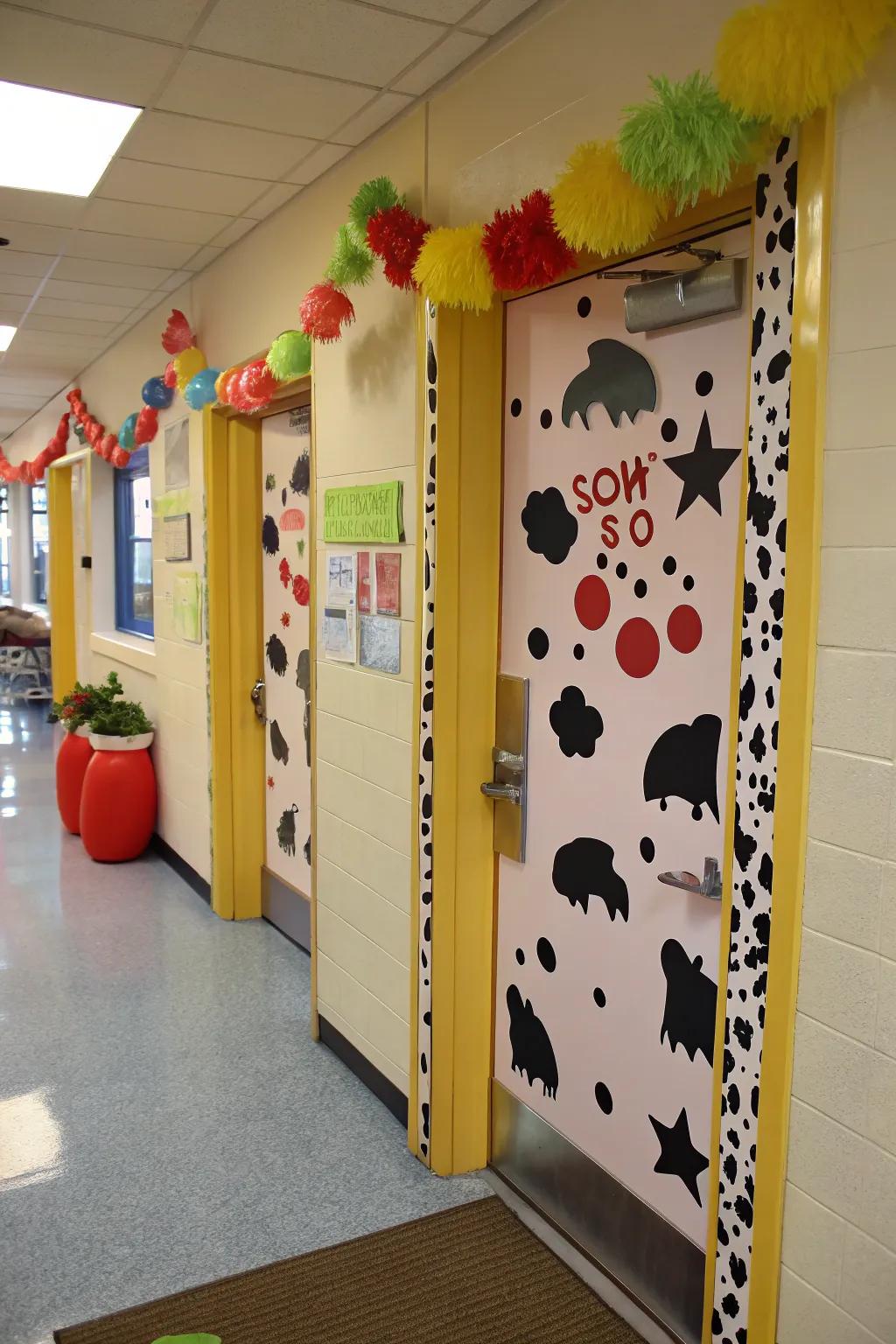 A 'Elite Bovine Class' door decoration for classroom pride