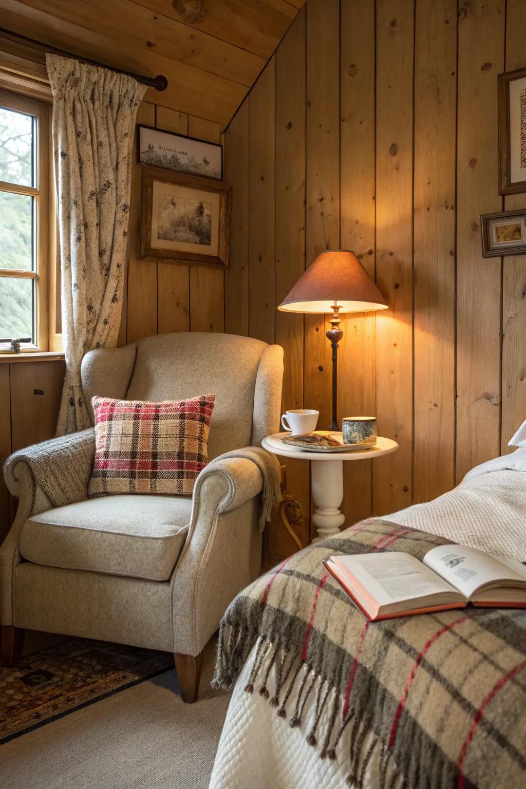 An relaxation area offers a great place to unwind.