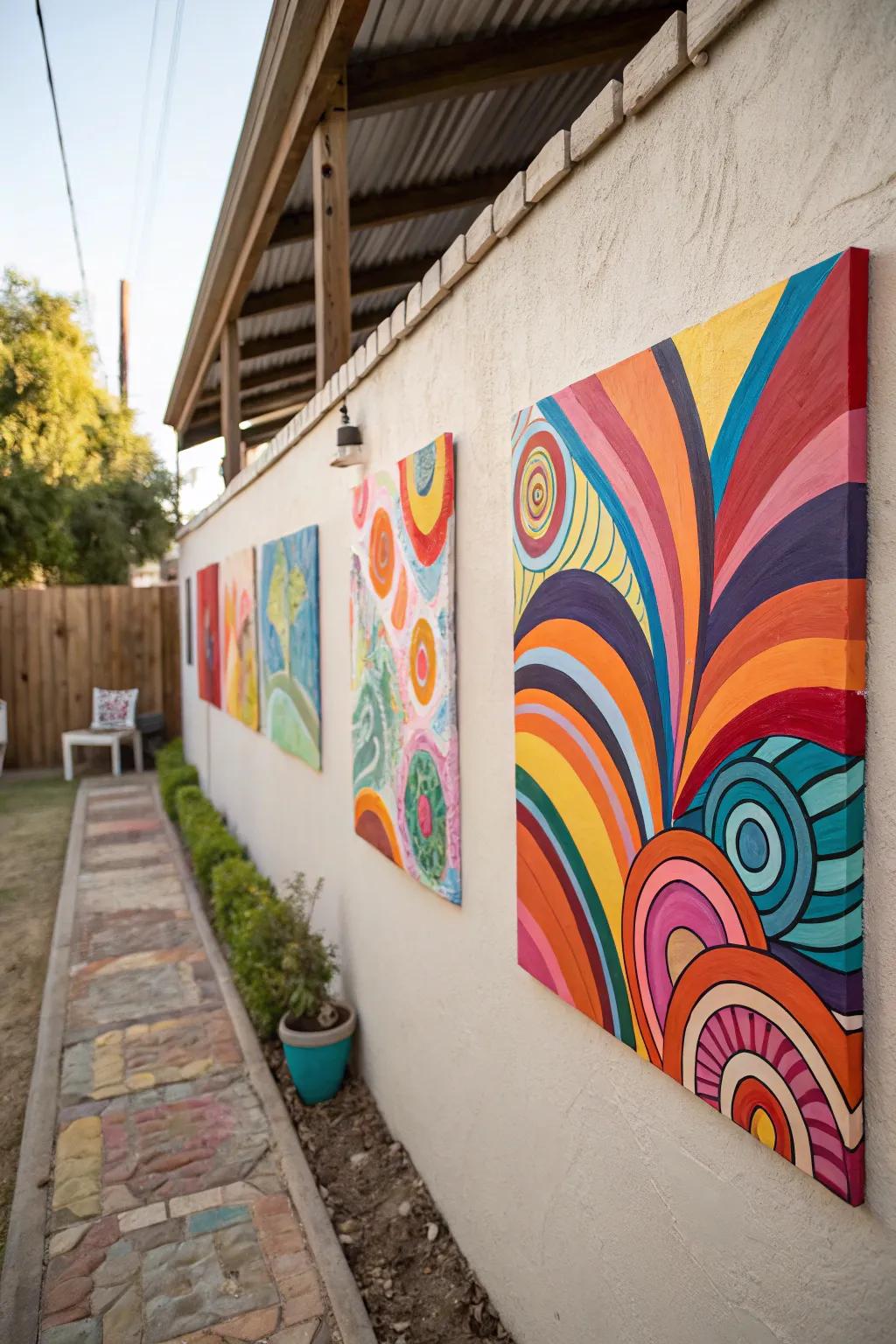DIY wall art gives a creative and personal element to a room.