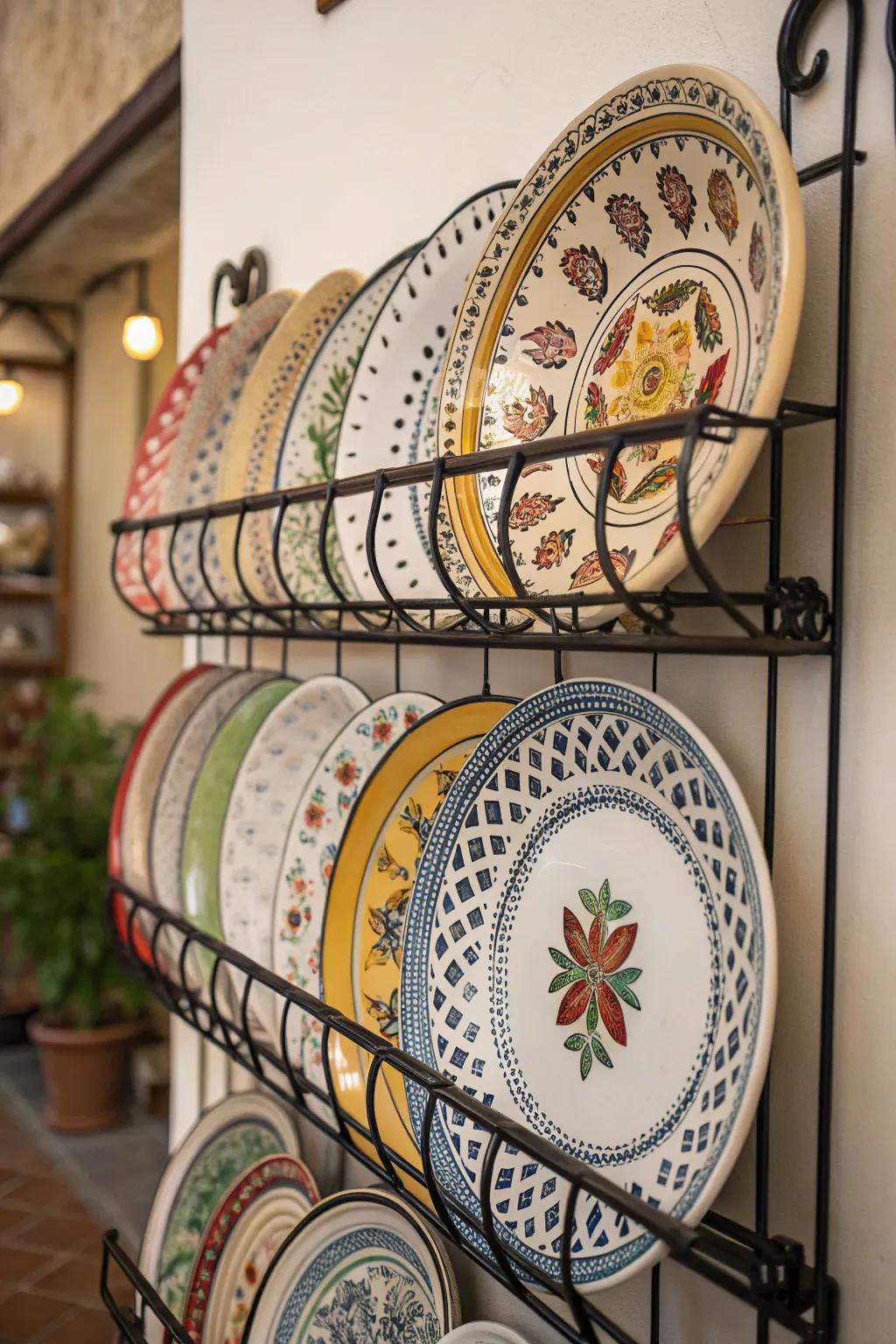 Ornamental plates add elegance to any area.