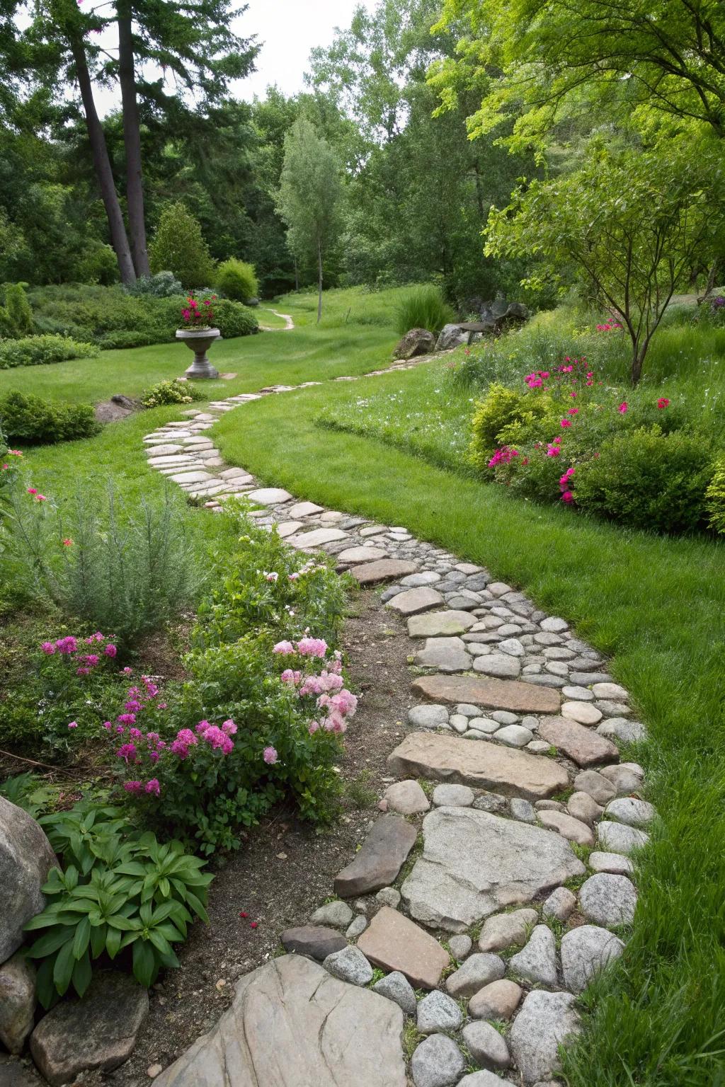 Personalized footpaths encourage exploration and incorporate framework within your garden.