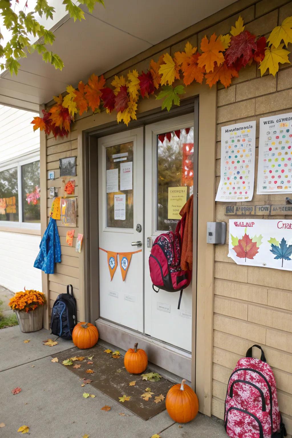 Salutations, Autumn entrance and bulletin board coordination.