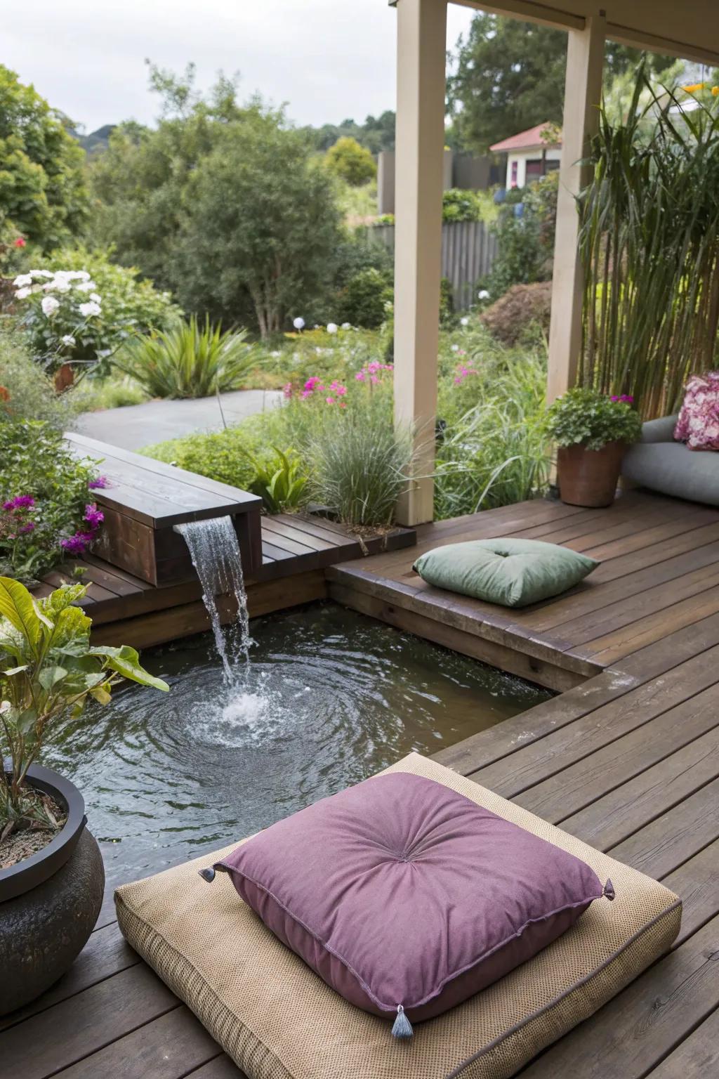 A Peaceful Nook brings peace and tranquility to your deck.