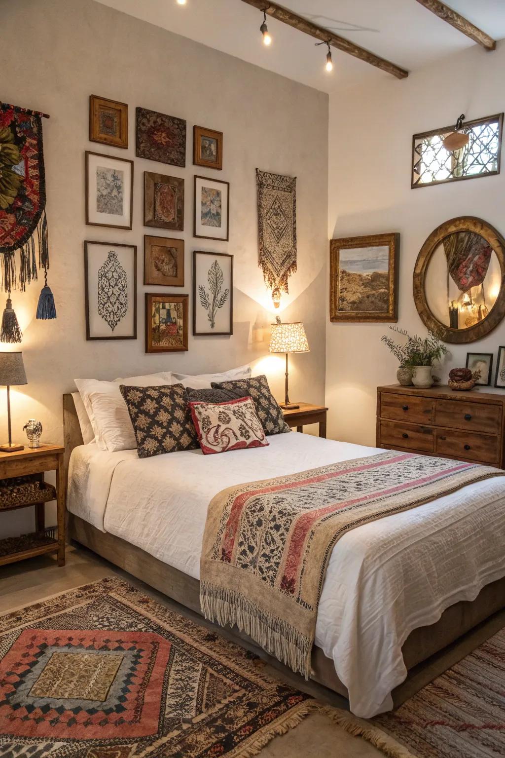 Mixed media offers a rich and eclectic design style.