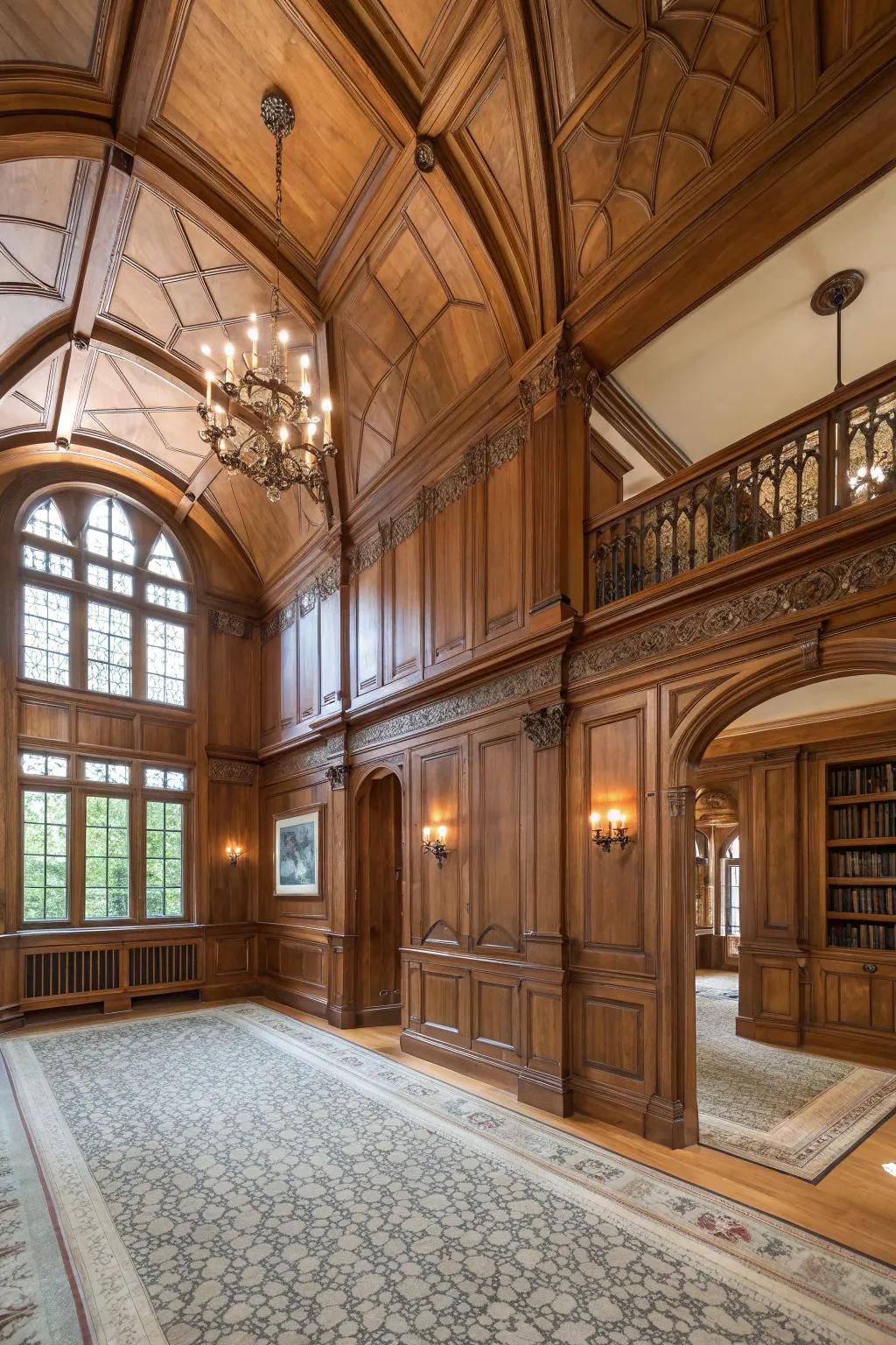 Architectural details add character to the snug space.