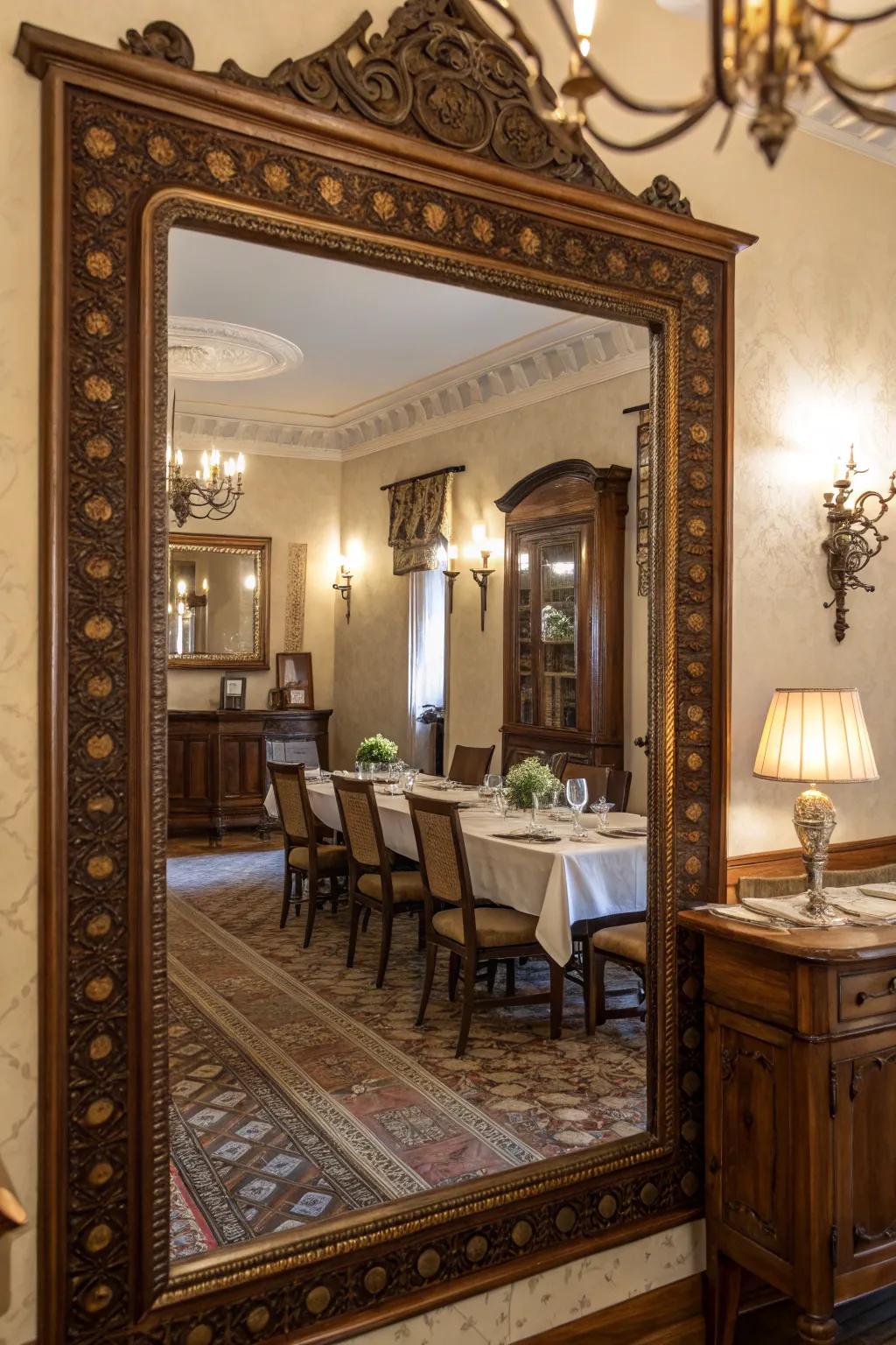 Vintage reflections add texture and individuality.