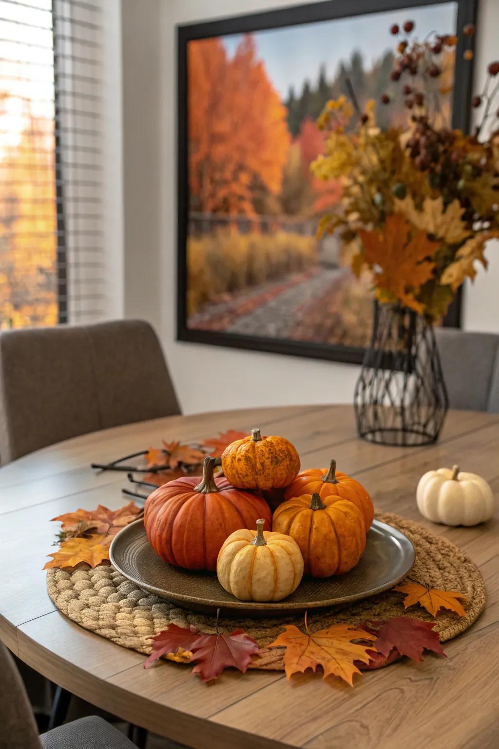 Seasonal accents keep your dining table aligned with the time of year.