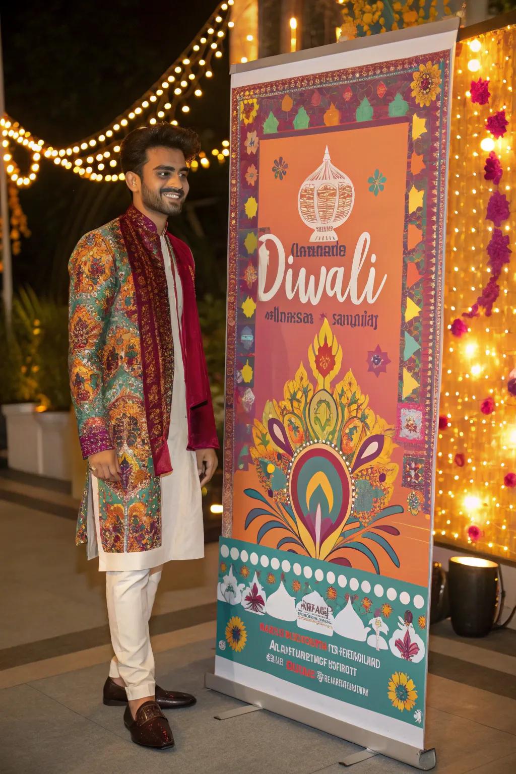 An assorted designs Diwali poster mixing various styles and themes.