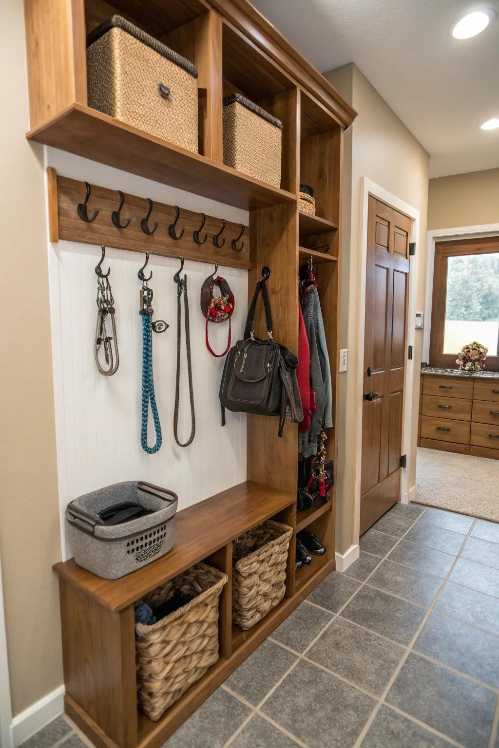 A designated area to prepare for walks.