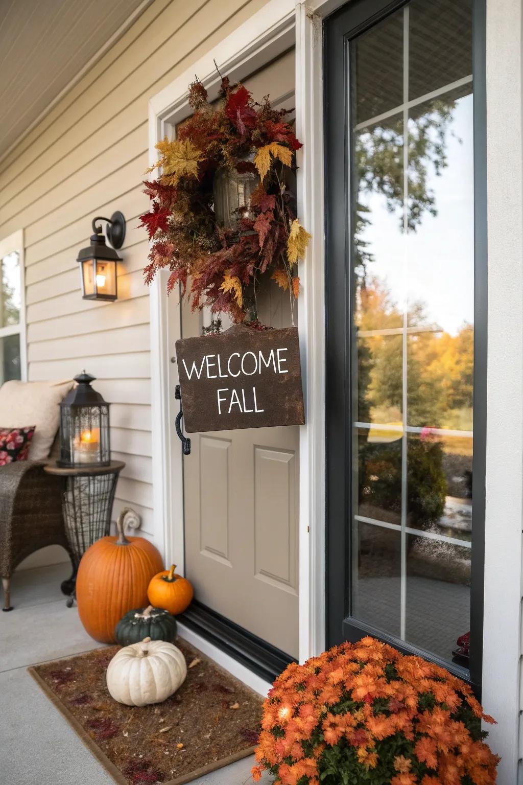 Alternate greeting boards with the changing seasons for freshness.