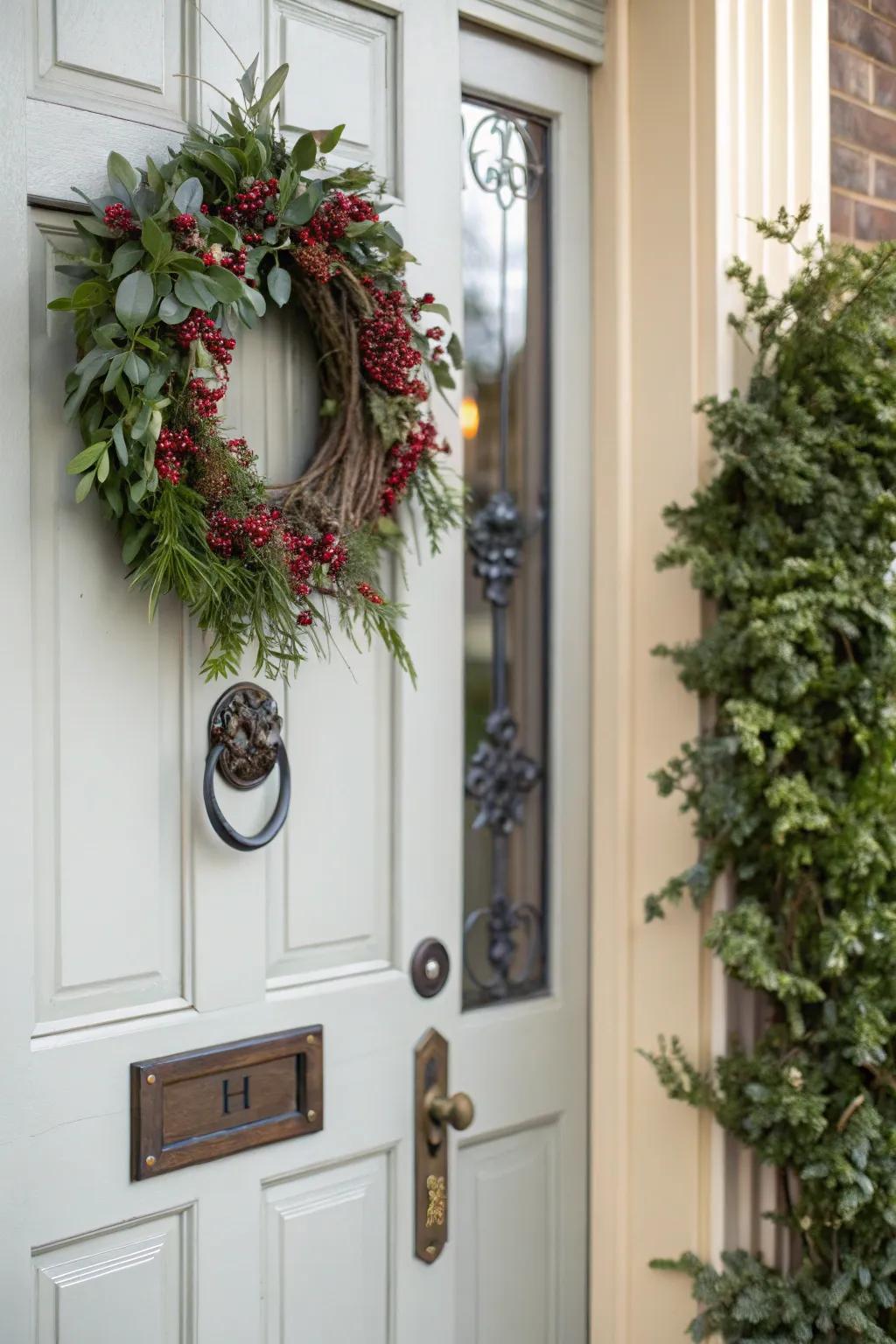 Add a personal detail through ornamental touches on your door.