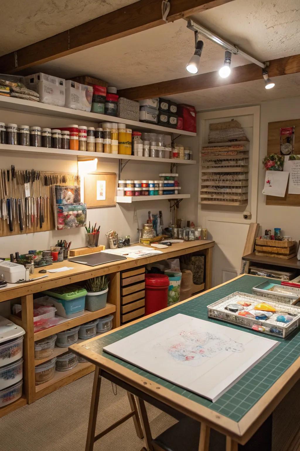 Unleash your creativity in a dedicated art studio.