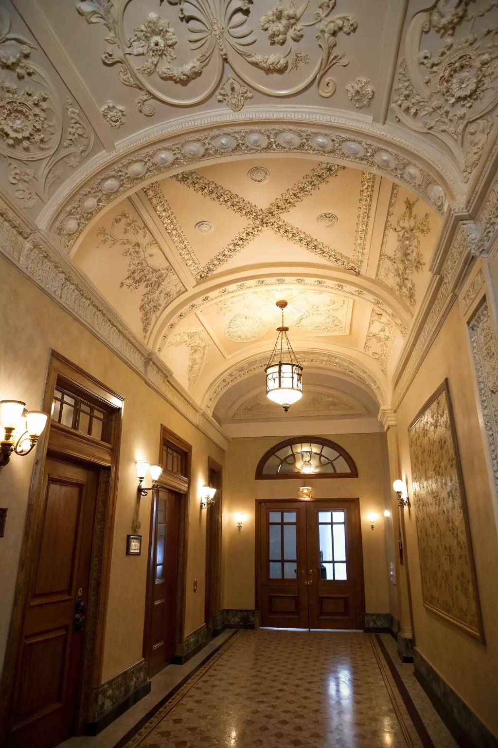 Ornamental trim adds sophistication to your entryway.