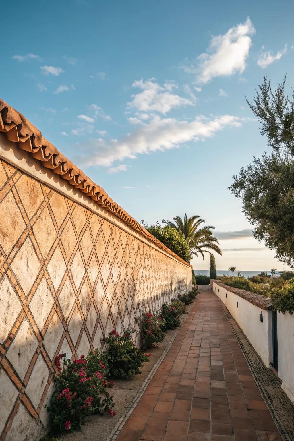 Terracotta cladding evokes warmth and a Mediterranean atmosphere.