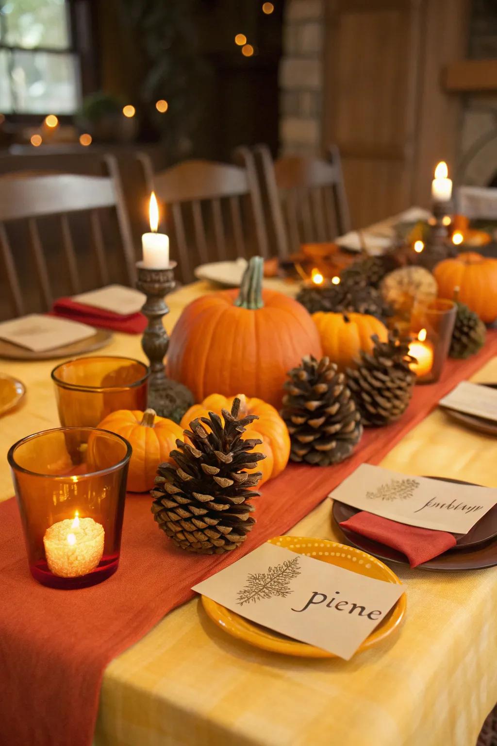 Themed markers introduce a unique and thoughtful accent to the table.