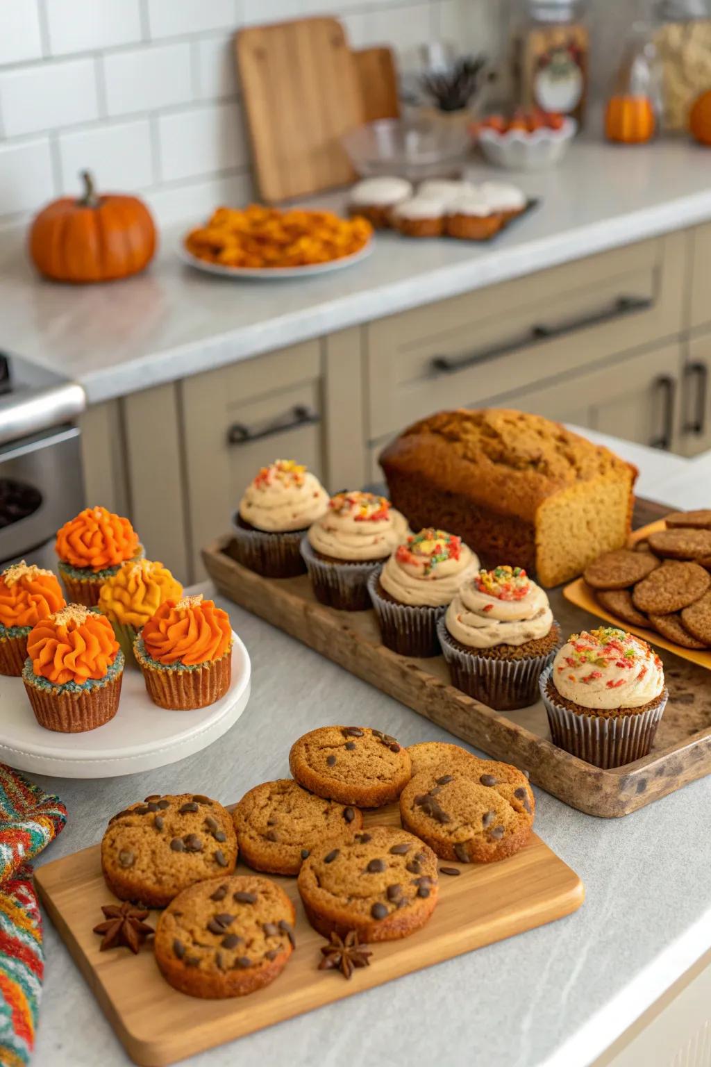 Tasty pumpkin seasoning snacks prepared to enjoy.