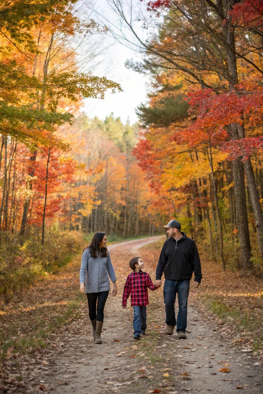 A wooded setting presents a tranquil and enchanting backdrop for family images.