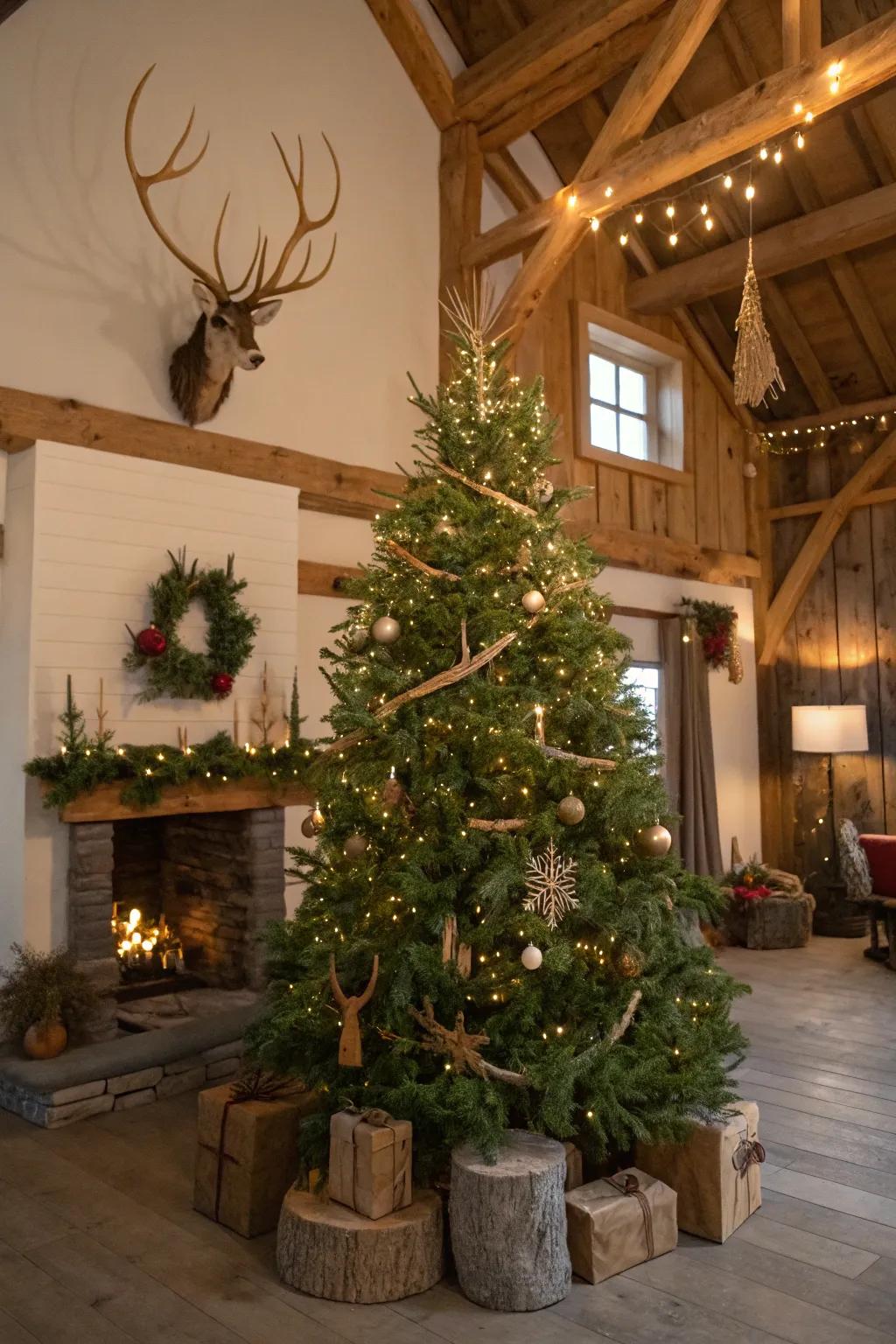 Horn details introduce a playful forest-inspired feel to this appealing tree.