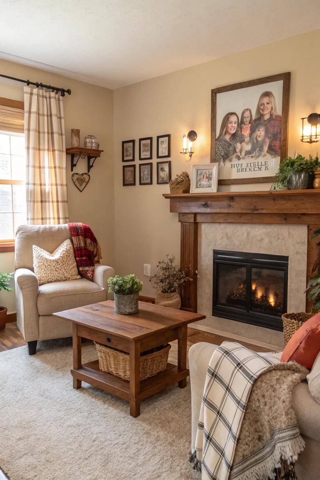 Coziness and comfort define this rustic style.