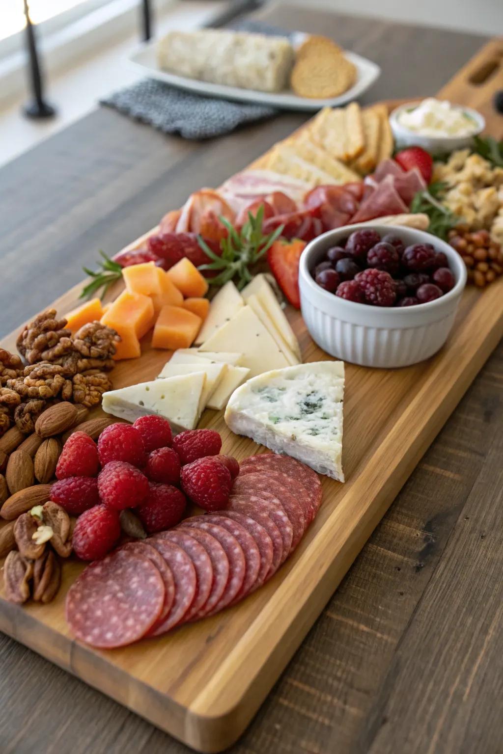 Kick off the celebration with an elegant charcuterie board.