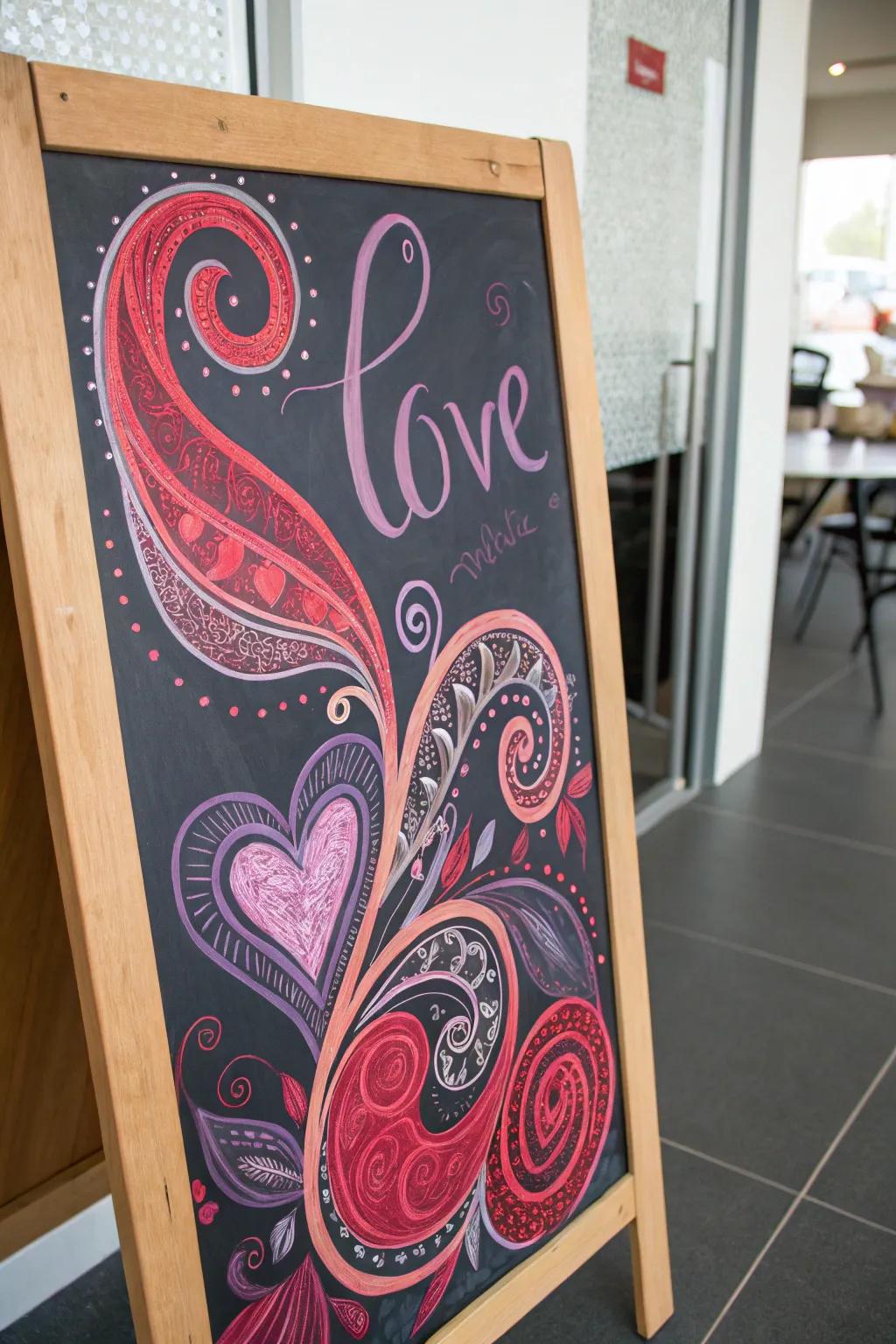 Ask for interpretation using free-form love art.