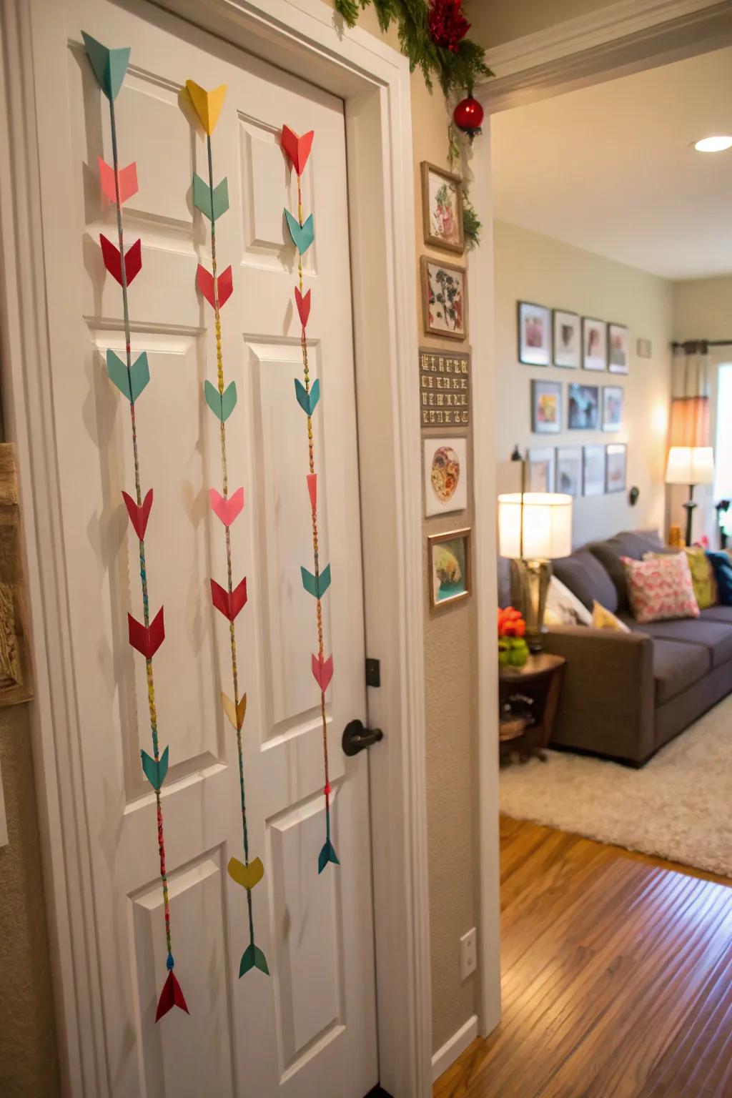 Playful Cupid's arrows for a festive accent.