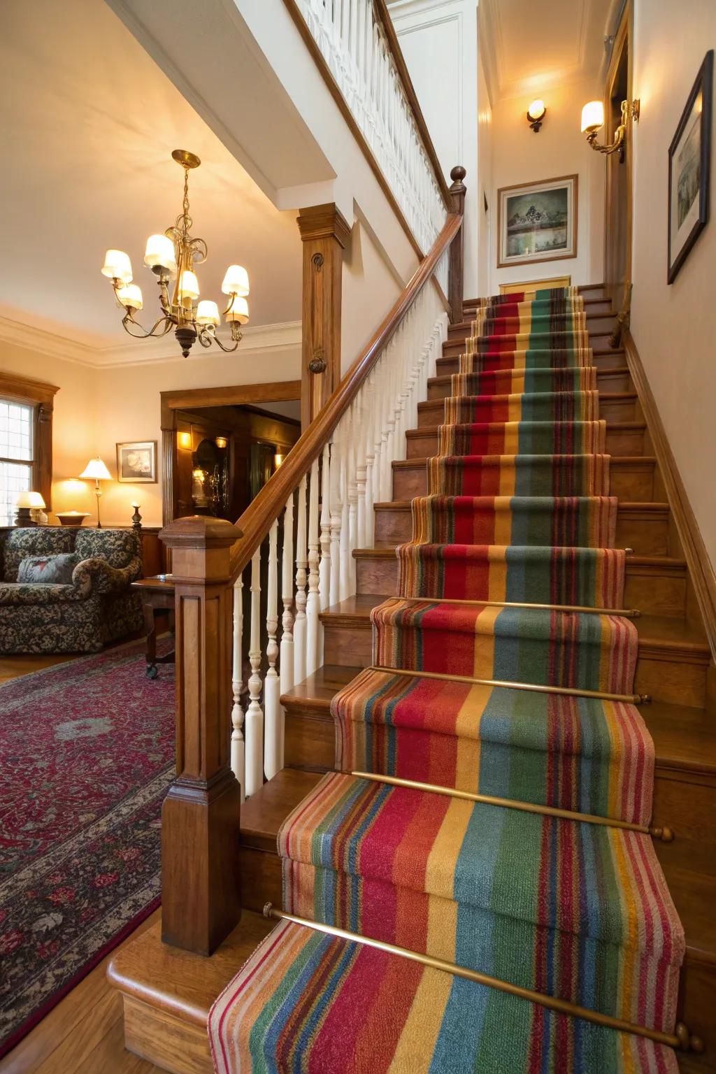 Carpet runners add a stylish and comfortable touch to your staircase.